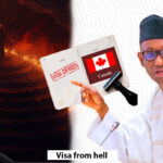 an image of nuhu ribadu, justin trudeau, and a denied canadian visa